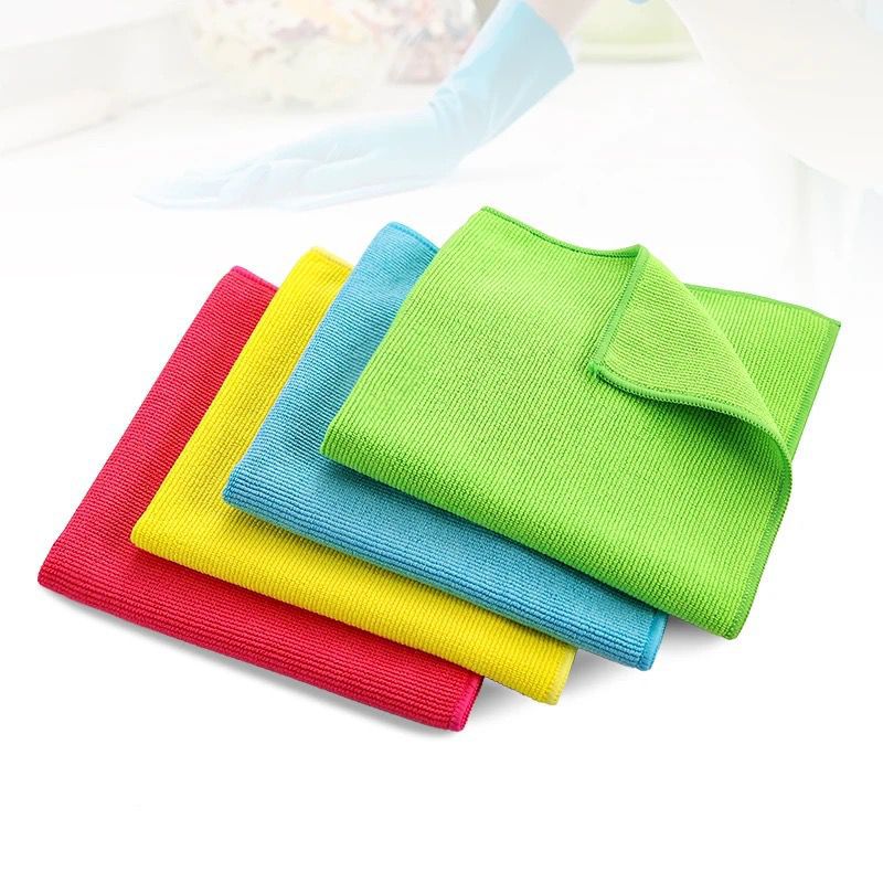 High Quality Microfiber Cloth 30x30cm Multi Colored Cleaning Cloths