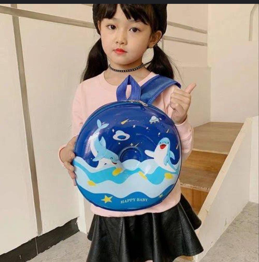 Furaha Finds Donut Shaped Hard Shell Backpack for Preschoolers 