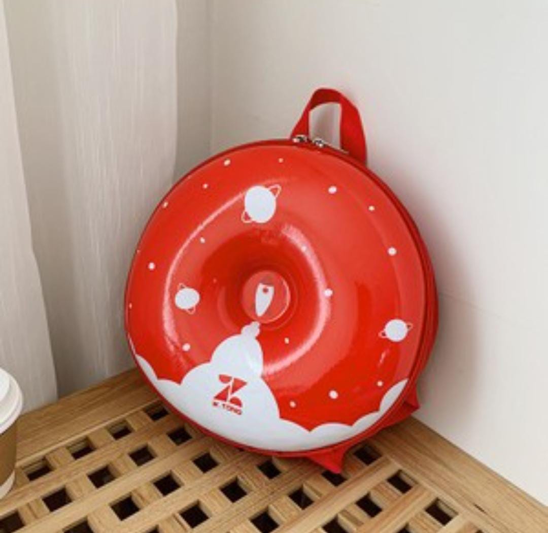 Furaha Finds Donut Shaped Hard Shell Backpack for Preschoolers 