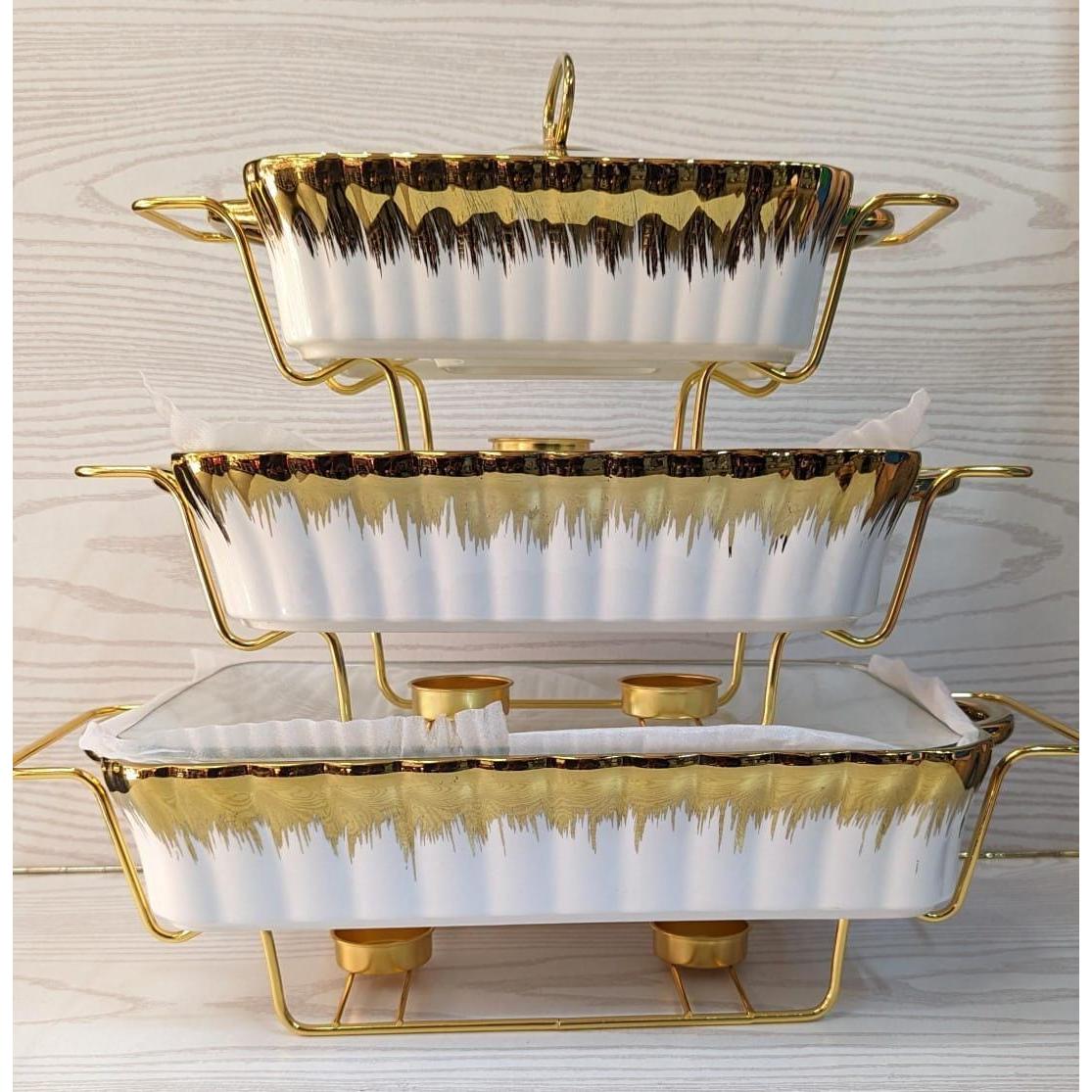 3pcs Ceramic Serving Bowl Set – Elegant, Stackable, and Dishwasher Safe- Furaha Finds Kenya