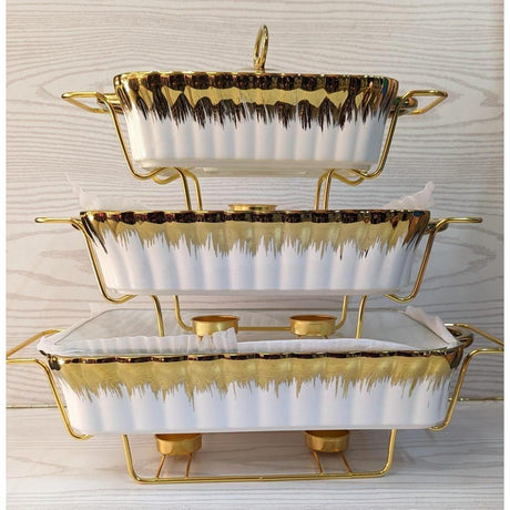 3pcs Ceramic Serving Bowl Set – Elegant, Stackable, and Dishwasher Safe- Furaha Finds Kenya