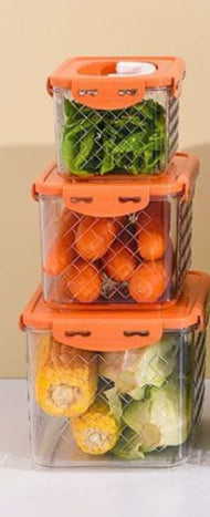 3pcs Heavy Acrylic Fridge Storage Containers Durable & Space Saving Organizer Set- Furaha Finds Kenya