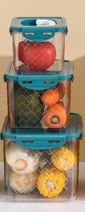 3pcs Heavy Acrylic Fridge Storage Containers Durable & Space Saving Organizer Set- Furaha Finds Kenya