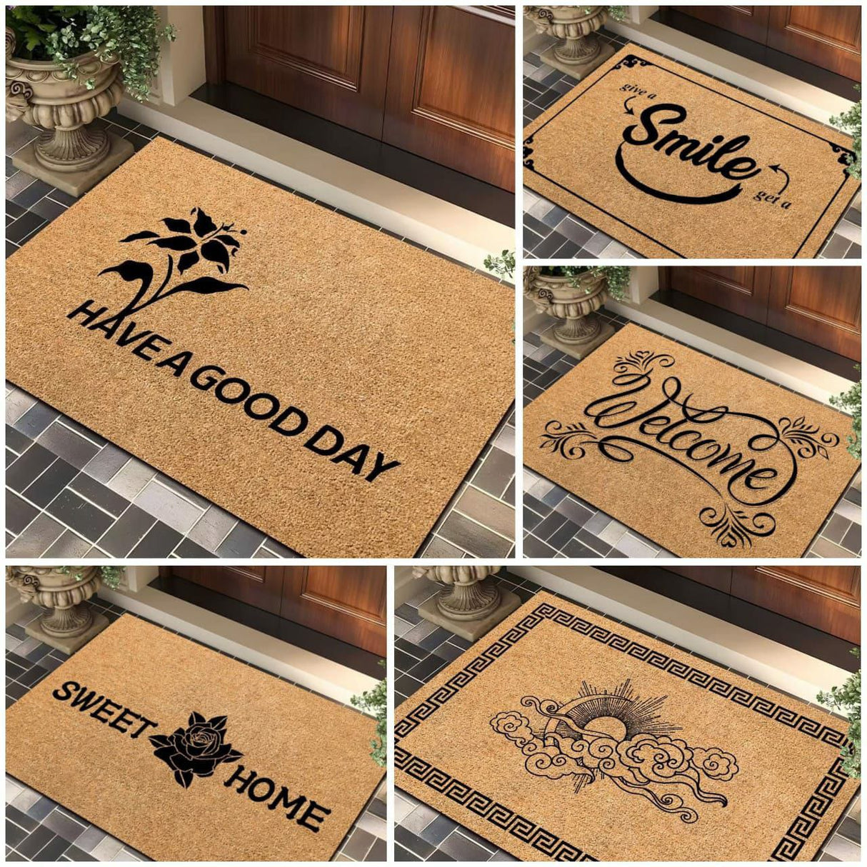 Rubber Bottom Door Entrance Mat 50x80cm