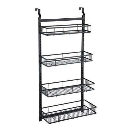 4 Tier Over Door Caddy Organizer Adjustable Hanging Steel Storage Rack with Suction Cups- Furaha Finds Kenya