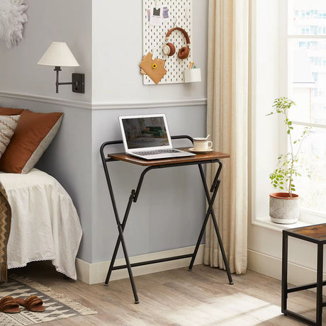 Space Saving Industrial Style Foldable Desk | L60cm x W40cm x H74cm