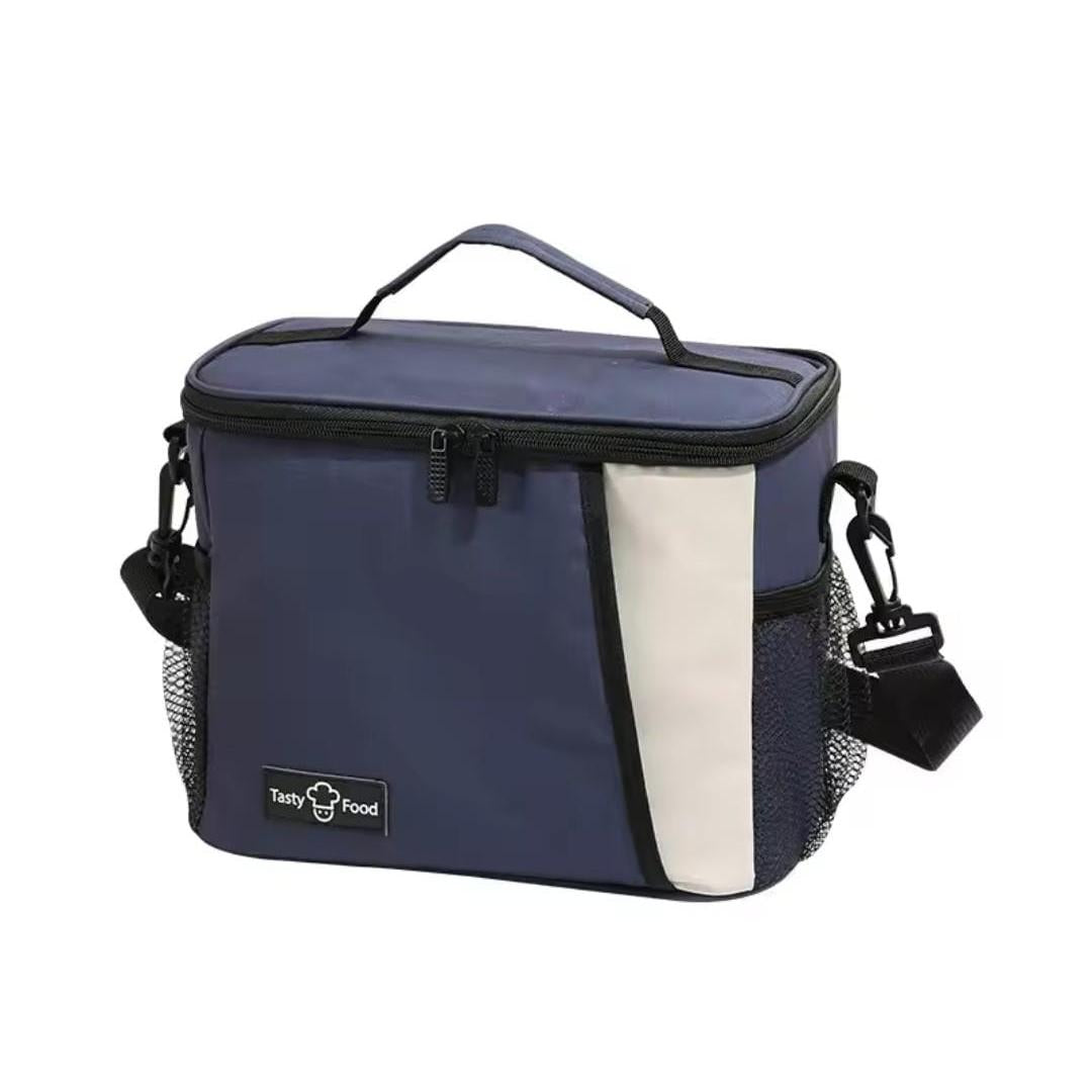 Insulated Lunch Bag with Shoulder Strap – 25x17.5x20cm | Black, Navy Blue, Grey & Light Blue- Furaha Finds Kenya
