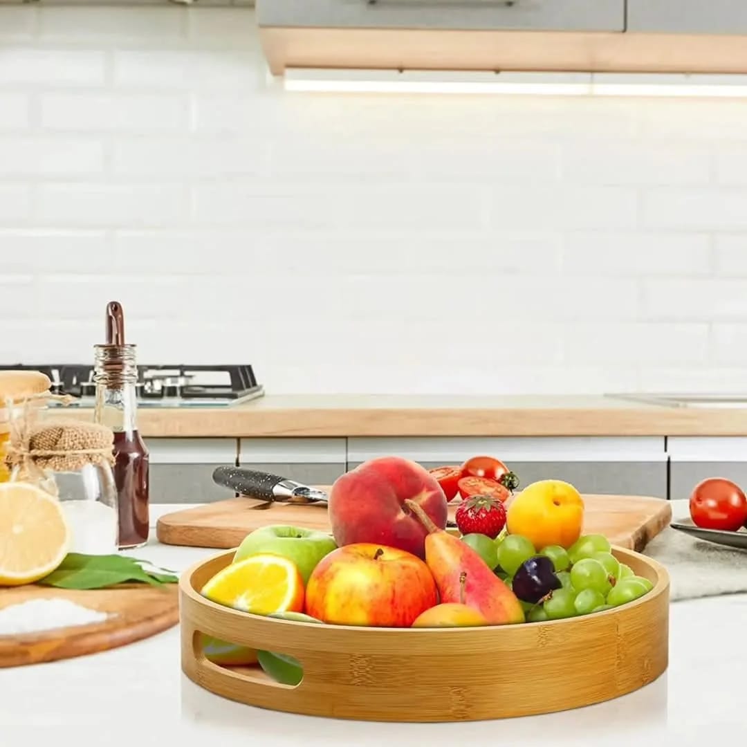Furaha Finds Multifunctional 4in1 Bamboo Tray Set Big size eco-friendly kitchen organizer, serving tray, and chopping board.