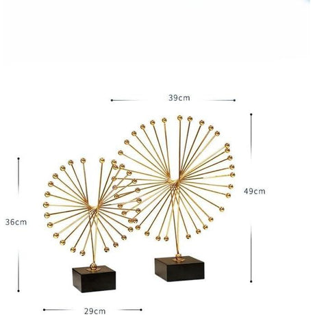Executive Metal Abstract Spiked Sculpture