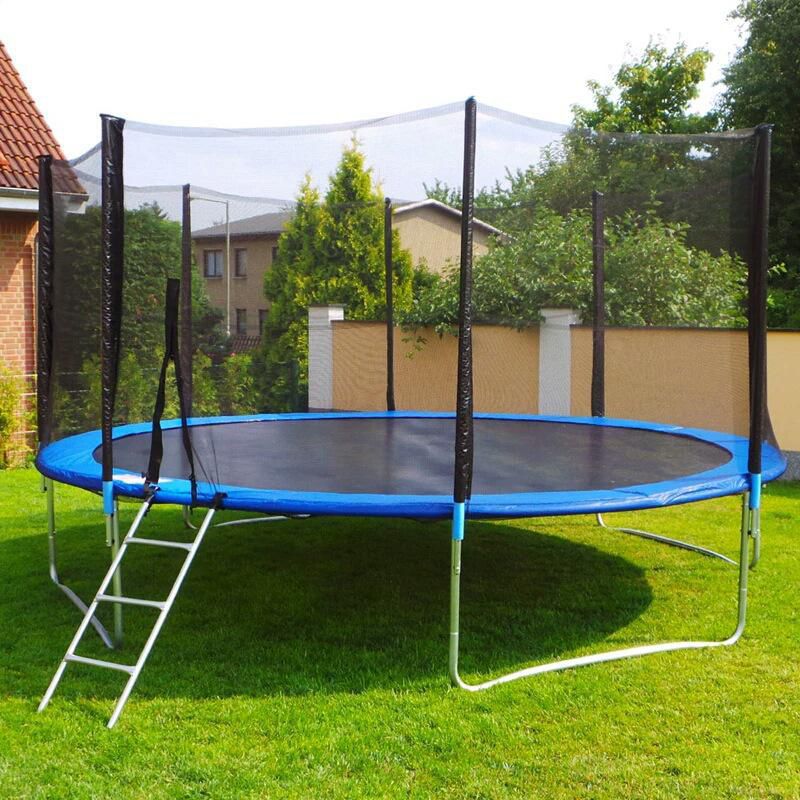Heavy Duty Galvanized Steel 10 FT and 8 FT Trampoline with Safety Enclosure Net