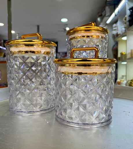 3-Piece Acrylic Storage Tins- Furaha Finds Kenya