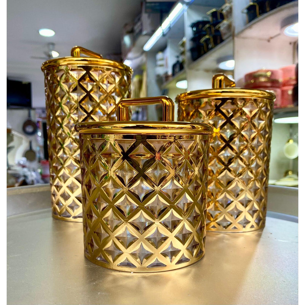 3-Piece Acrylic Storage Tins- Furaha Finds Kenya