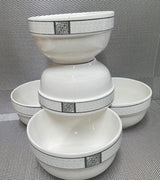 Mesh Ceramic Bowl Set  4.5" Round Set of 6