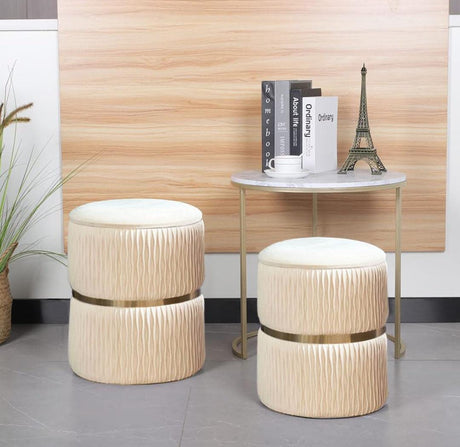 Furaha Finds Decorative Round Ottoman Stools 