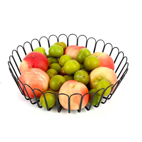 Creative Metal Fruit Bowl Basket Round Iron Fruit Plate Stand
