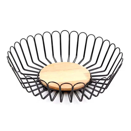 Creative Metal Fruit Bowl Basket Round Iron Fruit Plate Stand