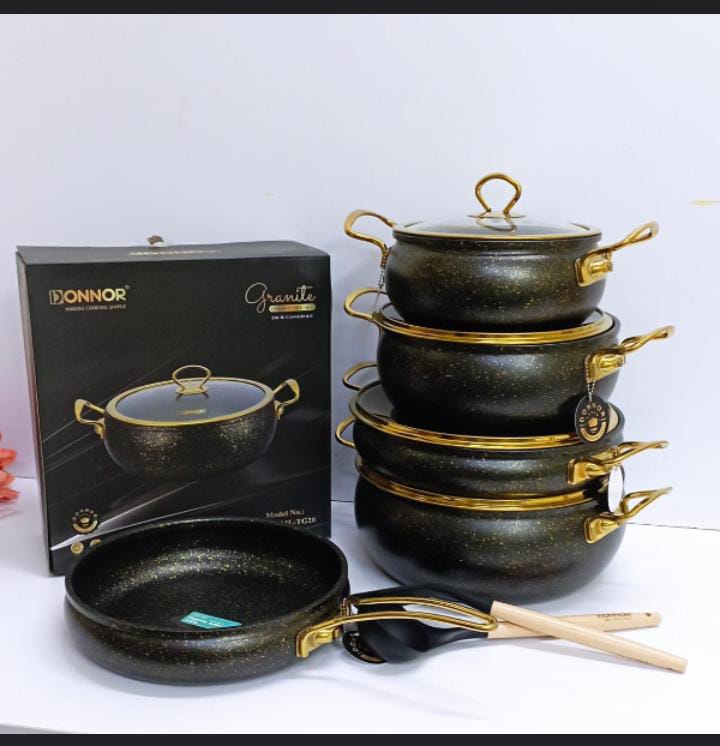 Donnor 11pcs Granite Cookware Set Premium 6 Layer Nonstick Coating