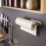 Stainless Wall Mounted Paper Towel Holder (Silver/Black)- Furaha Finds Kenya