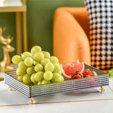 Acrylic Square Designer Serving Plate Bowl Stand with Acrylic Base Tray Set of 7