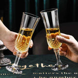 High Quality Crystal Glass Crystal Champagne Glasses Set of 6- Furaha Finds Kenya