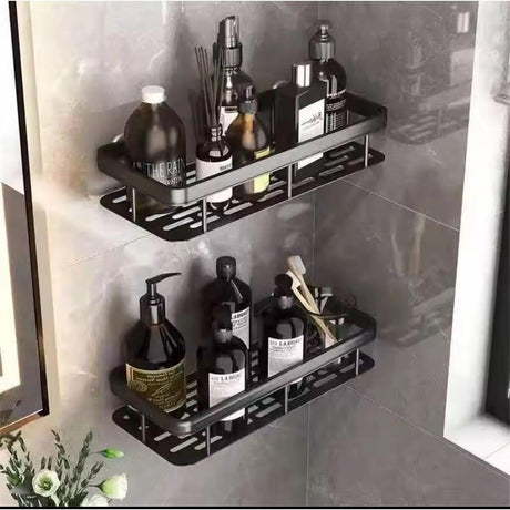 2 Pcs Aluminum Alloy Rectangular Shelf with Towel Holder- Furaha Finds Kenya