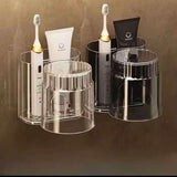 Acrylic Toothbrush Holder with Gargle Cup Bathroom Organizer