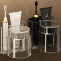 Acrylic Toothbrush Holder with Gargle Cup Bathroom Organizer Tooth brush holder Toothbrush Holders