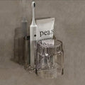Acrylic Toothbrush Holder with Gargle Cup Bathroom Organizer Tooth brush holder Toothbrush Holders