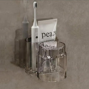 Acrylic Toothbrush Holder with Gargle Cup Bathroom Organizer Tooth brush holder Toothbrush Holders