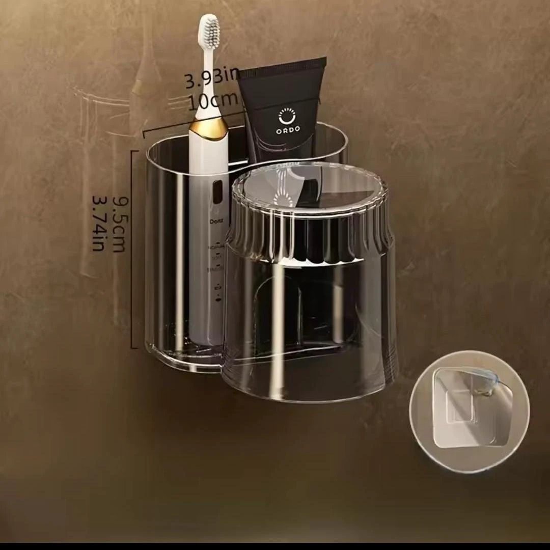 Acrylic Toothbrush Holder with Gargle Cup Bathroom Organizer Tooth brush holder Toothbrush Holders