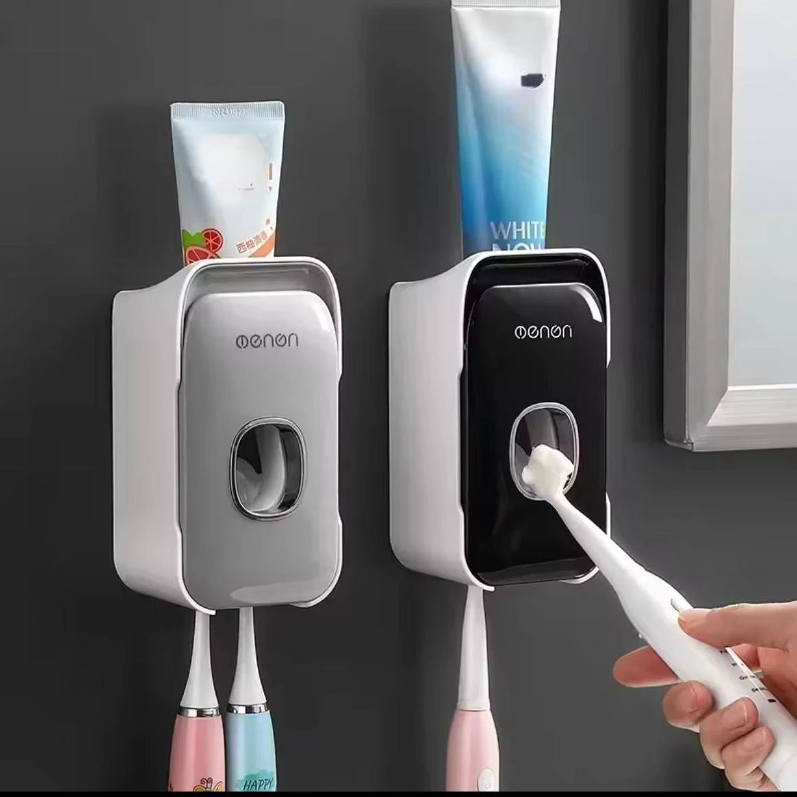 Automatic Toothpaste Dispenser Set with Toothbrush Holder Toothpaste dispenser Toothbrush Holders