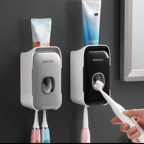 Automatic Toothpaste Dispenser Set with Toothbrush Holder