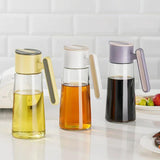 Glass Oil Dispenser 620ml Auto Flip Kitchen Bottle Oil jar Oil Dispensers