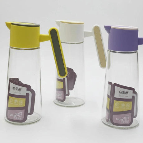 Glass Oil Dispenser 620ml Auto Flip Kitchen Bottle Oil jar Oil Dispensers
