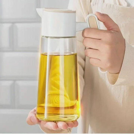 Glass Oil Dispenser 620ml Auto Flip Kitchen Bottle Oil jar Oil Dispensers