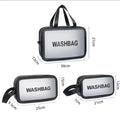 3pc Wash Bag Pouch Set with Wide Base Travel Accessories Toiletry Bags