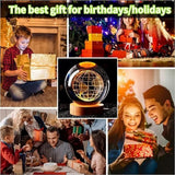 3D Earth Crystal LED Ball Night Lamp - Warm Light with USB Charger