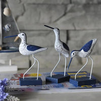3pcs Wooden Seagulls Birds Nautical Figurine Decor Home Décor Figurines