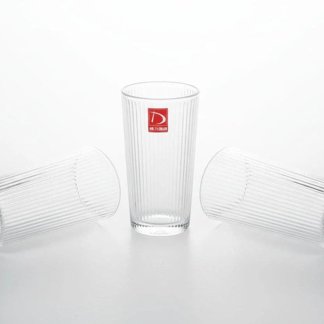 Ribbed Glass Tumblers 335ml Set of 6 Drinkware Tumblers