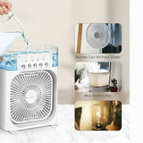 Portable Humidifier Air Cooler Fan with Mist and LED Light
