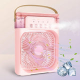 Portable Humidifier Air Cooler Fan with Mist and LED Light
