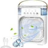 Portable Humidifier Air Cooler Fan with Mist and LED Light