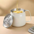 1.7L Stainless Steel Cooking Oil Filter Pot with Strainer Oil filter Oil Dispensers