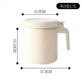 1.7L Stainless Steel Cooking Oil Filter Pot with Strainer Oil filter Oil Dispensers