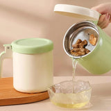 1.7L Stainless Steel Cooking Oil Filter Pot with Strainer Oil filter Oil Dispensers