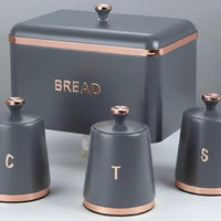 Elegant Bread Bin and Canister Set 4 Piece Bread bin