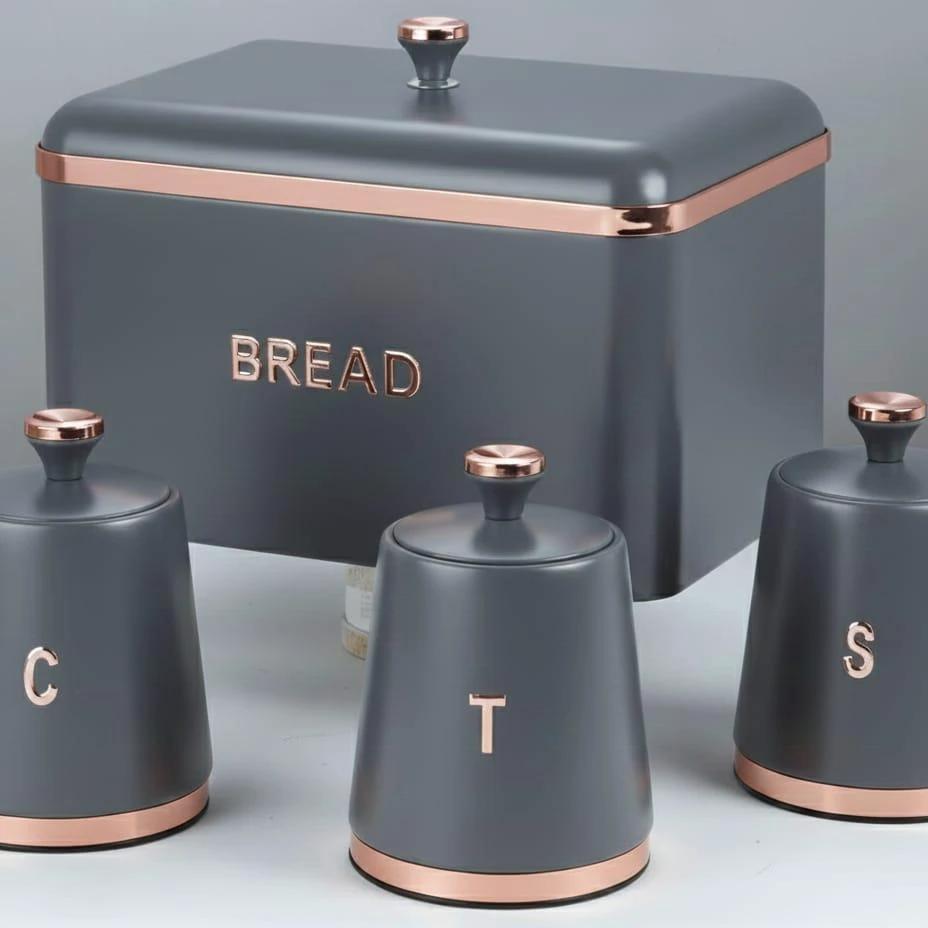 Elegant Bread Bin and Canister Set 4 Piece Bread bin
