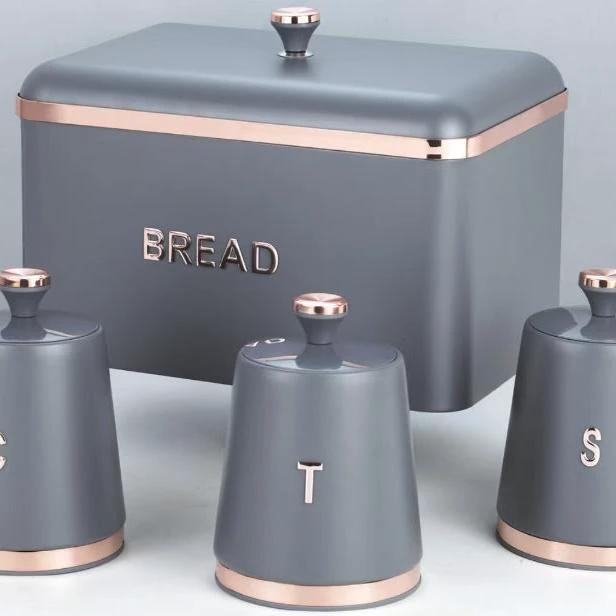 Elegant Bread Bin and Canister Set 4 Piece Bread bin