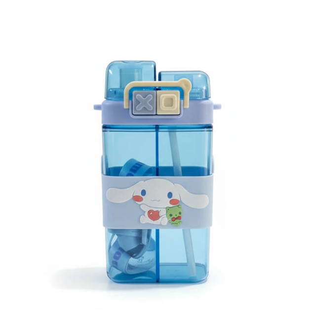 Partitioned Cartoon Children’s Double Drinking Water Bottle 520ml Drinkware