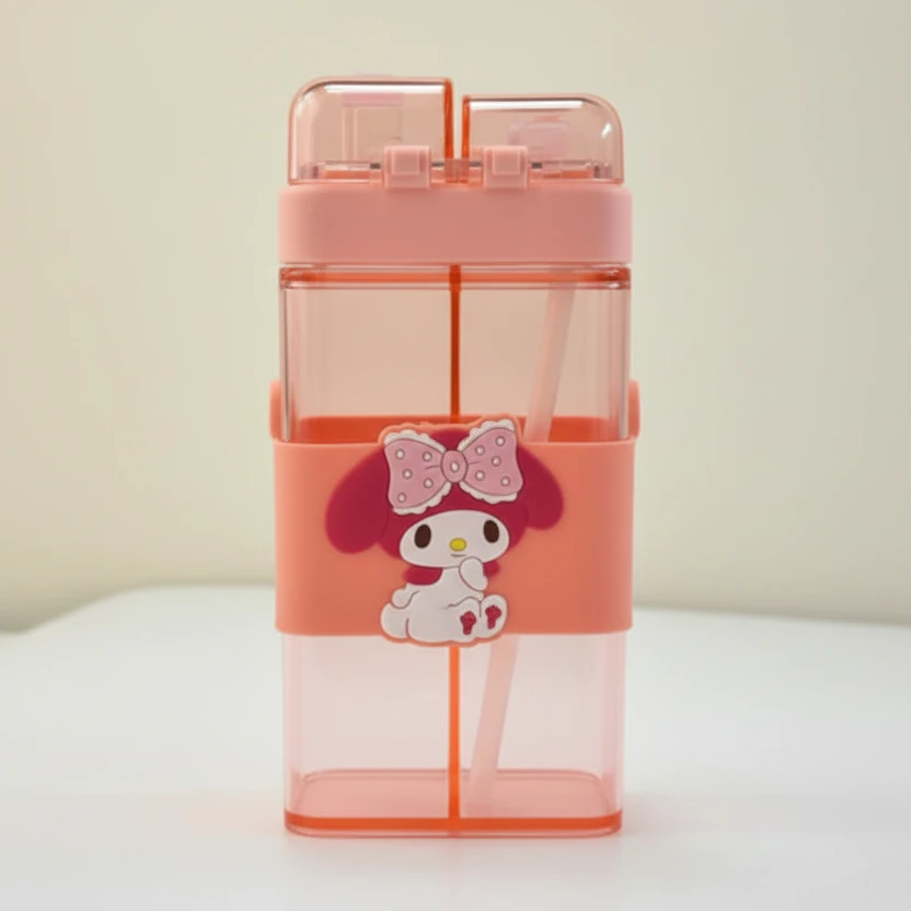 Partitioned Cartoon Children’s Double Drinking Water Bottle 520ml Drinkware